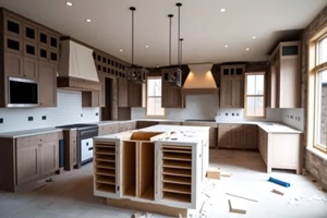 the contemporary and functional design of a large modern kitchen in Maryland