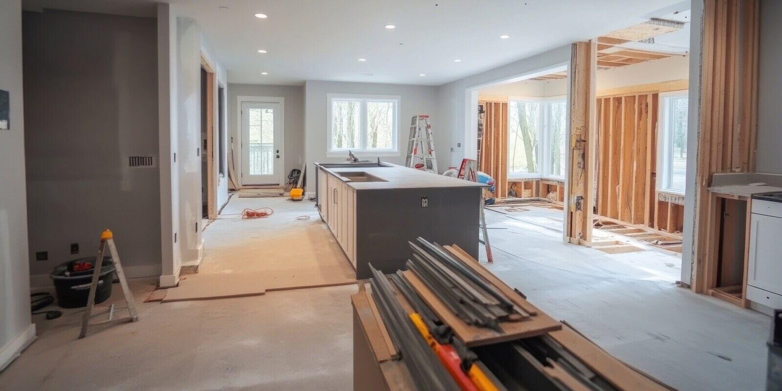 kitchen remodel in progress in Maryland