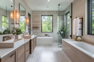 luxury bathroom for eco-conscious homeowners