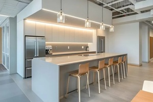 modern office kitchen design minimalist interior and open plan