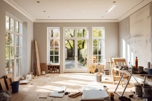 home refurbishment process on a sunny day