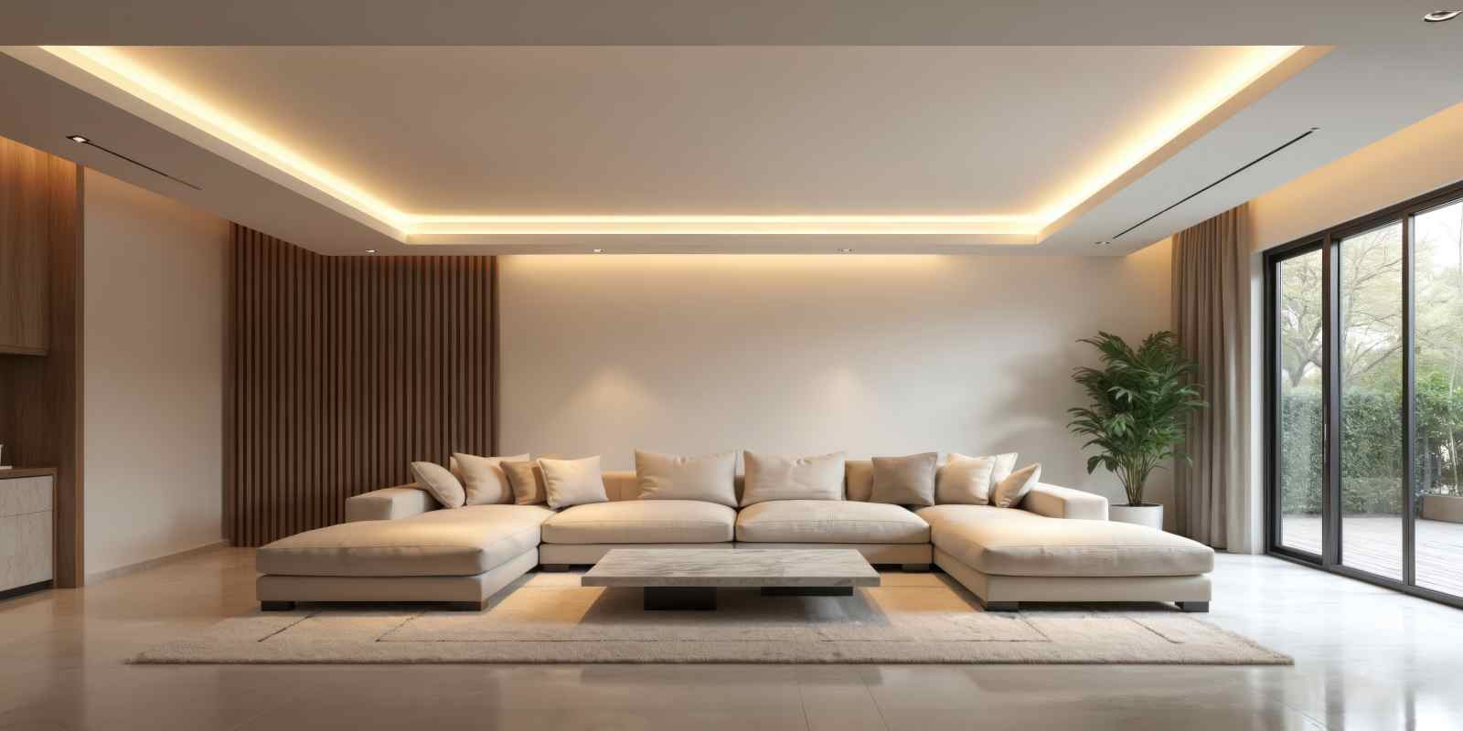 Living Room with High-End Home Remodel Features