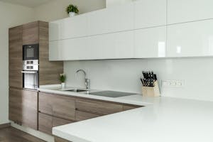Modern Kitchen with White Cabinetry