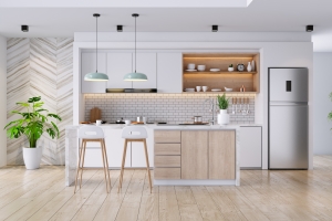 Modern Contemporary Kitchen with White Interior