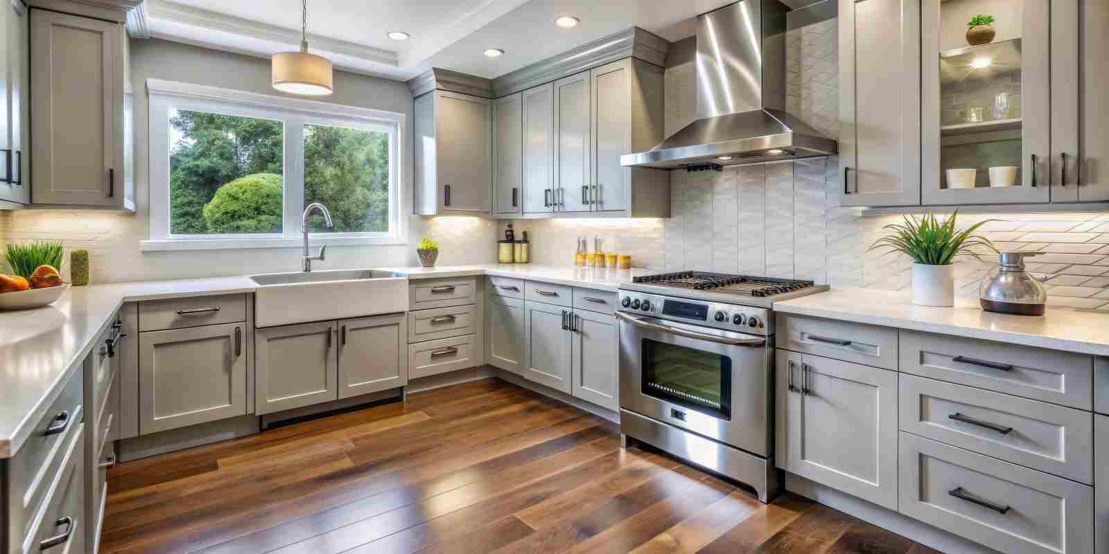 Kitchen Looking Beautiful After Remodeling with Modern Cabinets