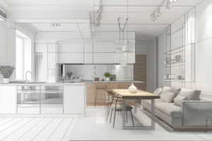 Contractor-Led Kitchen Design with Photo and Sketch Combination